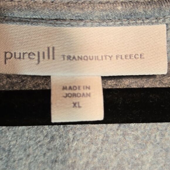 J.jill Tranquility Fleece Top In Blue Size XL - Picture 5 of 9